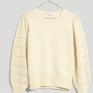 LIKE NEW Madewell Bobble-Sleeve Pullover Sweater